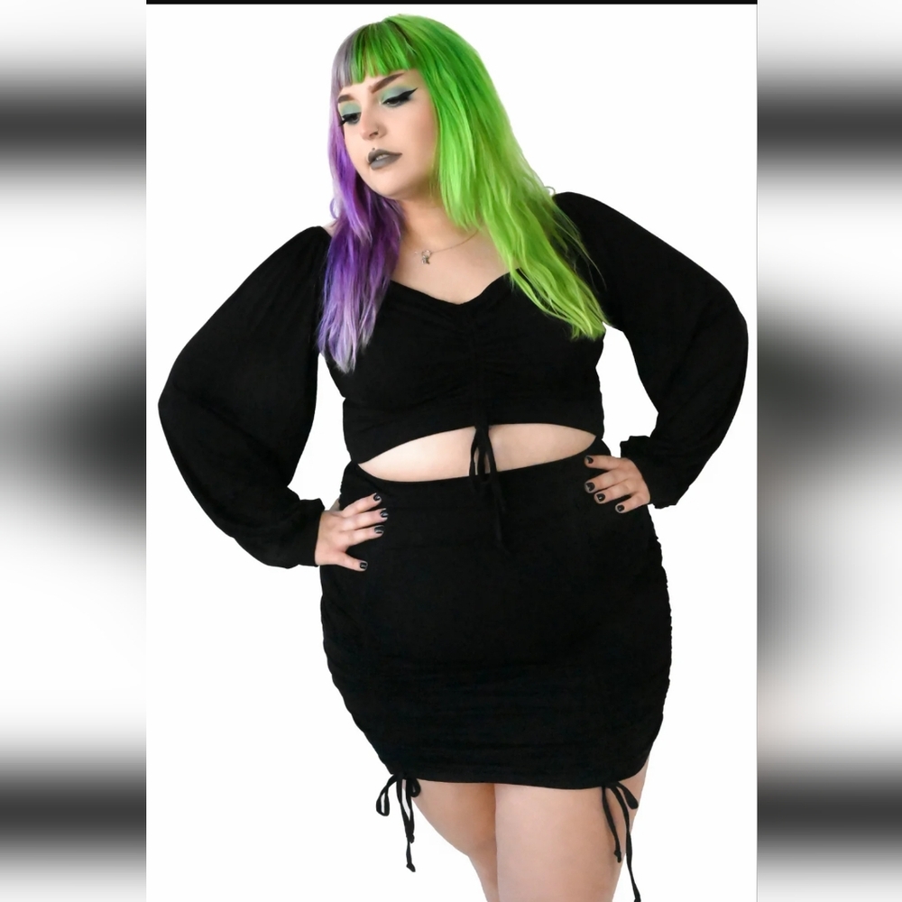 Heartbreaker Drawstring Skirt and Crop Top